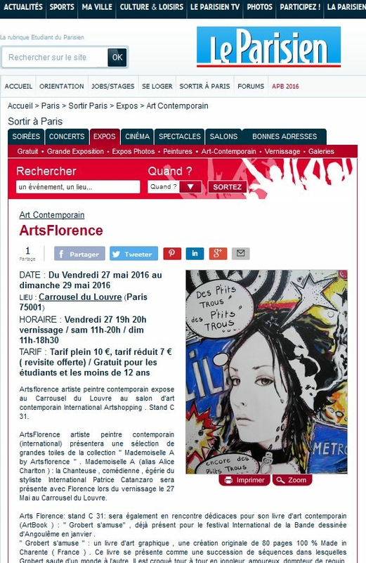 Artsflorence Le Parisien en parle - expo au louvre